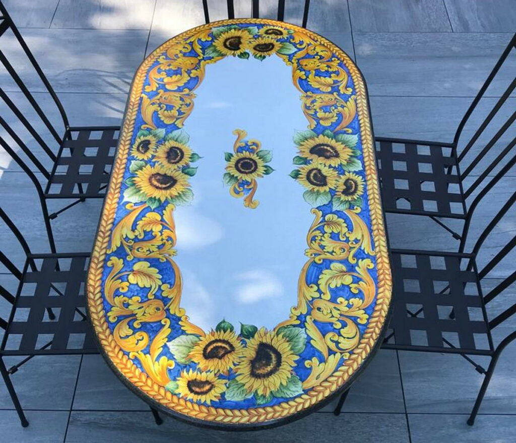 Sizilianische Tischplatten oval